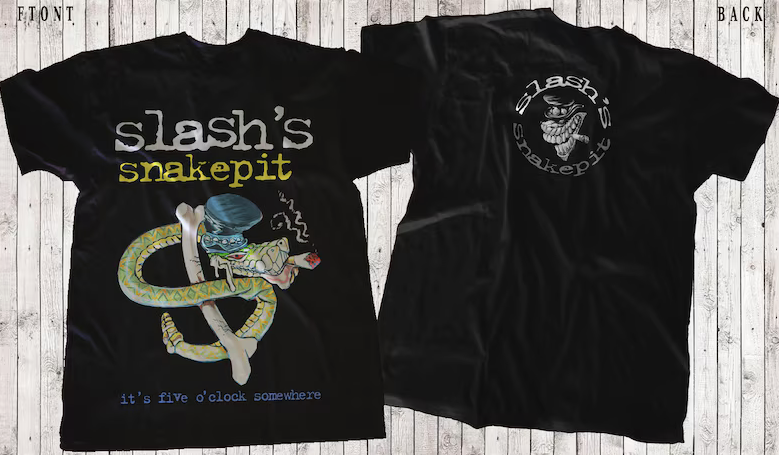 Slash It’s Five O’Clock Somewhere T-Shirt DTG/DTF Printed Unise