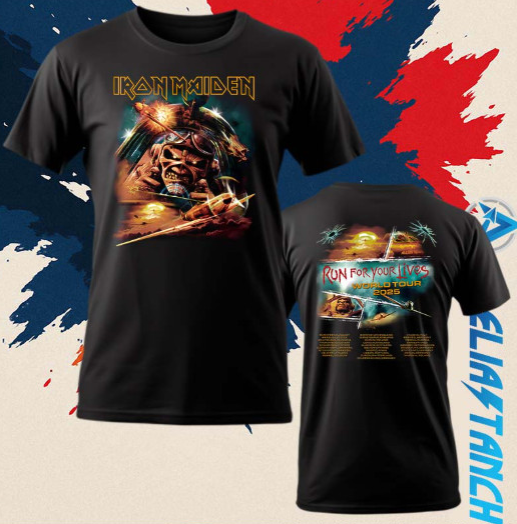 Iron Maiden The Trooper 2025 World Tour Tee – Front & Back Print