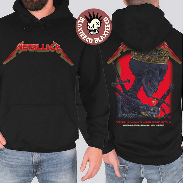 (2 sided)metallica hoodie Rock M72 Sonic Temple 2025 Night 2 Venue Hoodie In Columbus Ohio At Crew Stadium On May 11 2025 M72 North American Tour
