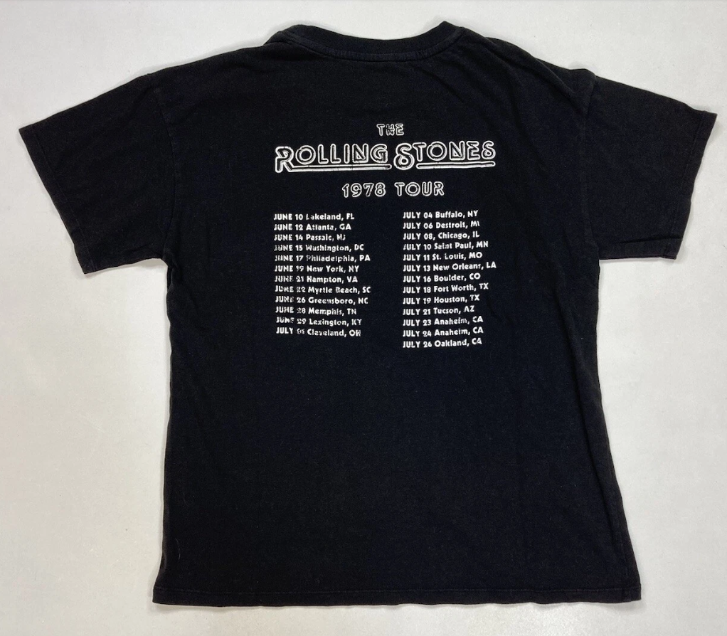 The Rolling Stones 1978 Tour Graphic T-shirt Women Small