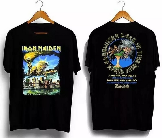 Iron Maiden 2008 World Tour T-Shirt – Somewhere Back In Time NYC Concert Tee