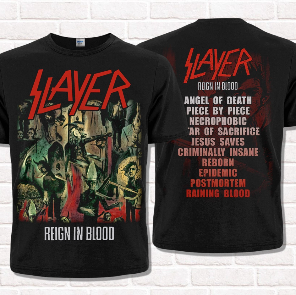 Slayer "Reign in Blood" T-Shirt (1986). Thrash Metal. Heavy Metal. 3D All Over
