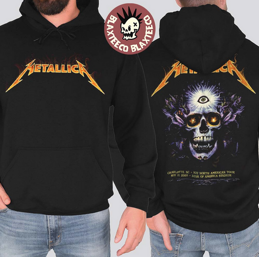 (2 sided)metallica hoodie Rock M72 Charlotte 2025 Venue Hoodie In Charlotte North Carolina At Bank Of America Stadium On May 31 2025