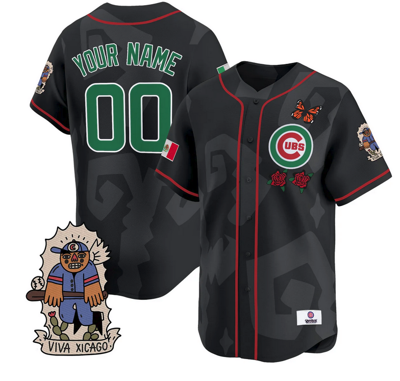2025 Chicago Cubs Mexican Heritage Vapor Premier Limited Custom Jersey - Stitched