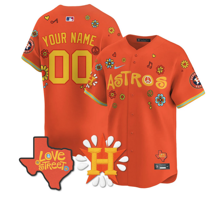 Houston Astros "Love Street" Limited Custom Jersey - All Stitched