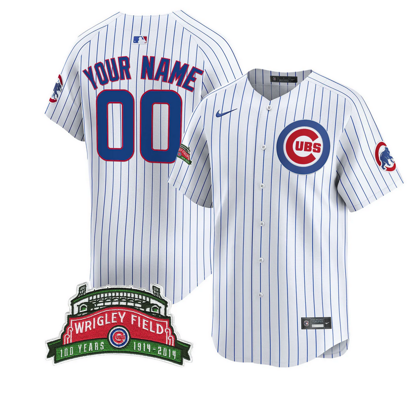 Chicago Cubs Wrigley Field Style Vapor Premier Limited Custom Jersey - All Stitched