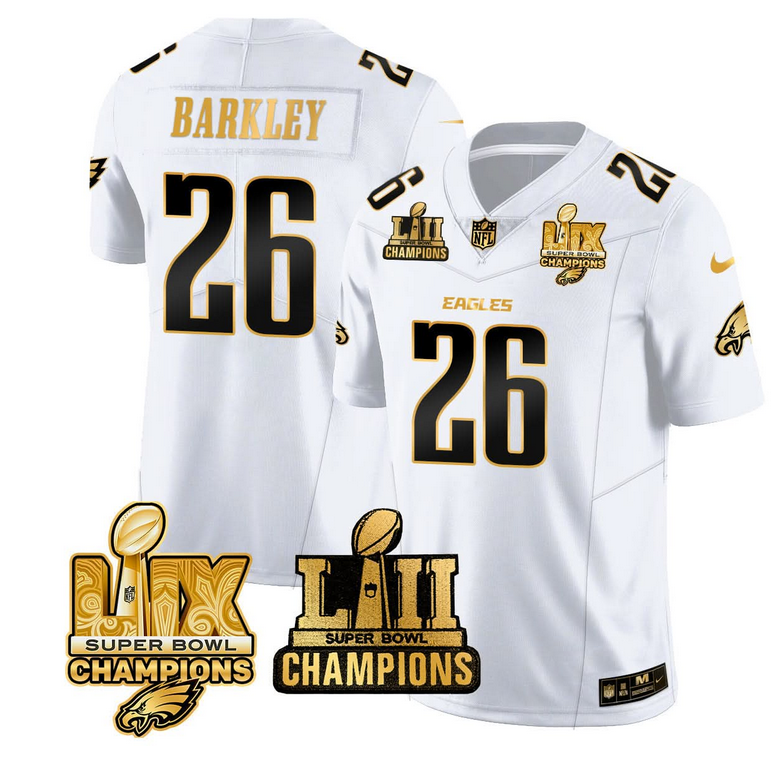 Philadelphia Eagles LII-LIX Super Bowl Champions Gold Jersey