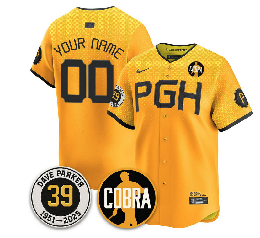 Custom Pittsburgh Pirates Memories Dave Parker Jersey- COBRA Patch - All Stitched