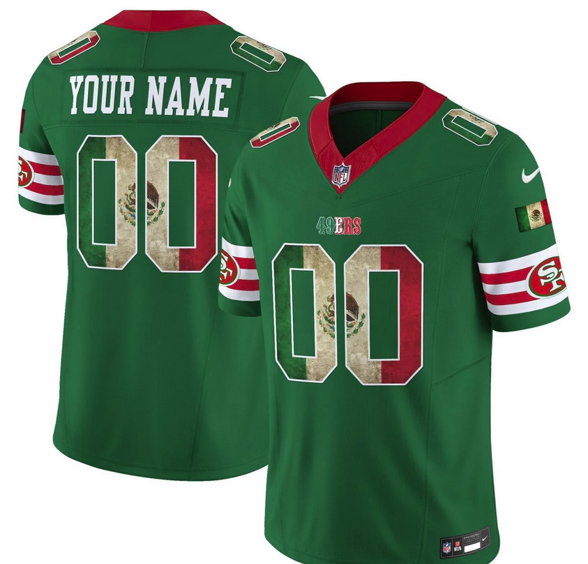 49ers Mexico Vapor Limited Custom Jersey V4 - All Stitched
