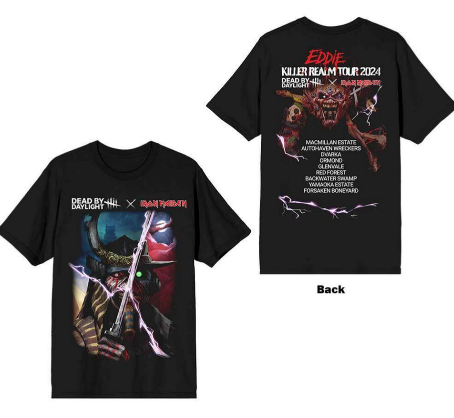 (2 sides)Men’s Iron Maiden Reign of Assassins Tee – Dead By Daylight Back Print Shirt