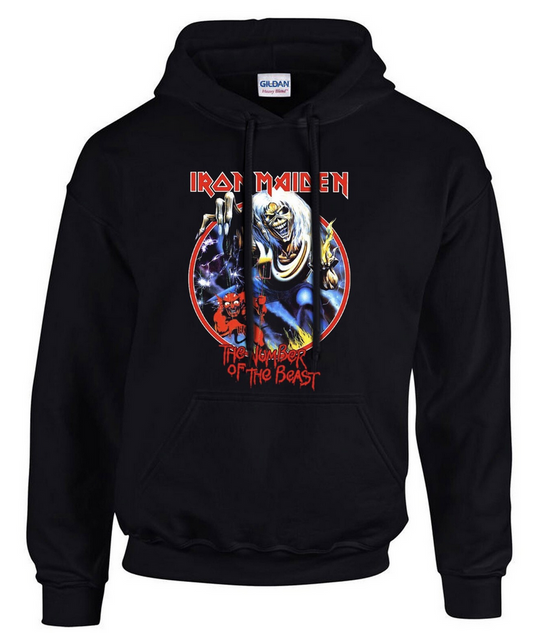 IRON MAIDEN Hoodie Rock Music Hoodie Hooded Sweatshirt Black