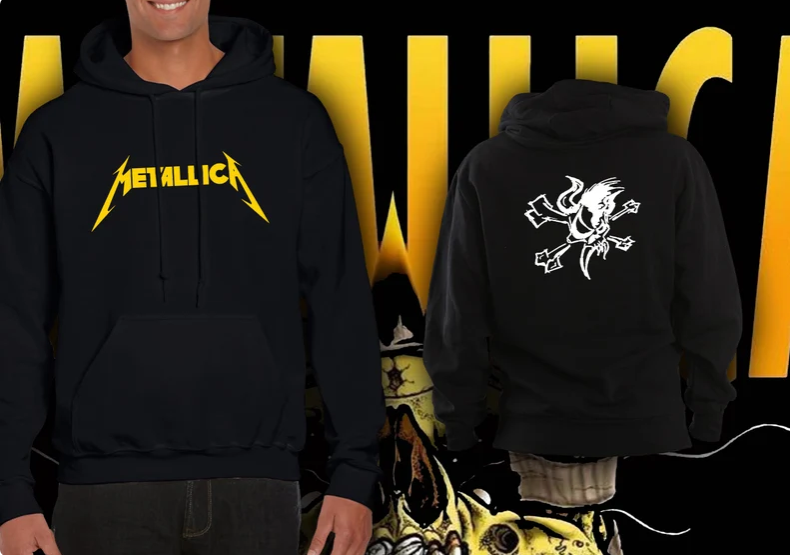 (2 sided)metallica hoodie Rock