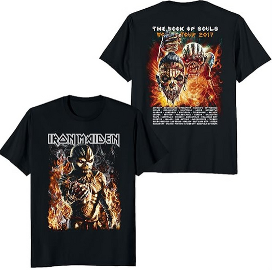 Iron Maiden The Trooper Returns 2017 World Tour Ed Saber Black Tee