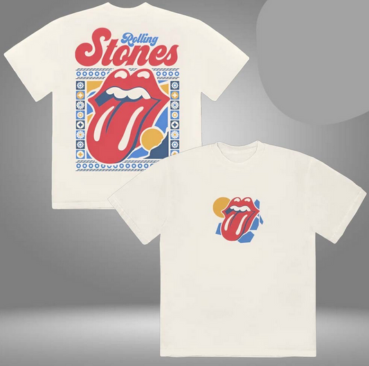 The Rolling Stones White Summer Two Sided Unisex T-Shirt All
