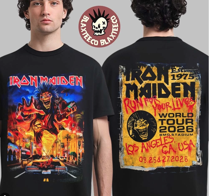 Iron Maiden Los Angeles CA Event Tee 2026 Live At BMO Stadium On