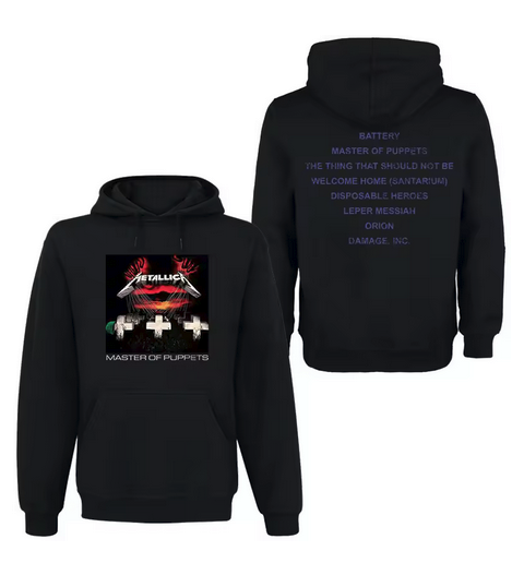 (2 sided)metallica hoodie Band Rock Dark Wind Hoodie Men's Street Hip Hop Top Comfortable Hooded Sweater Fall/Winter Personality Men's