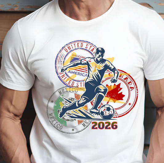 Football fan t-shirt 2026 | USA Canada Mexico Apparel