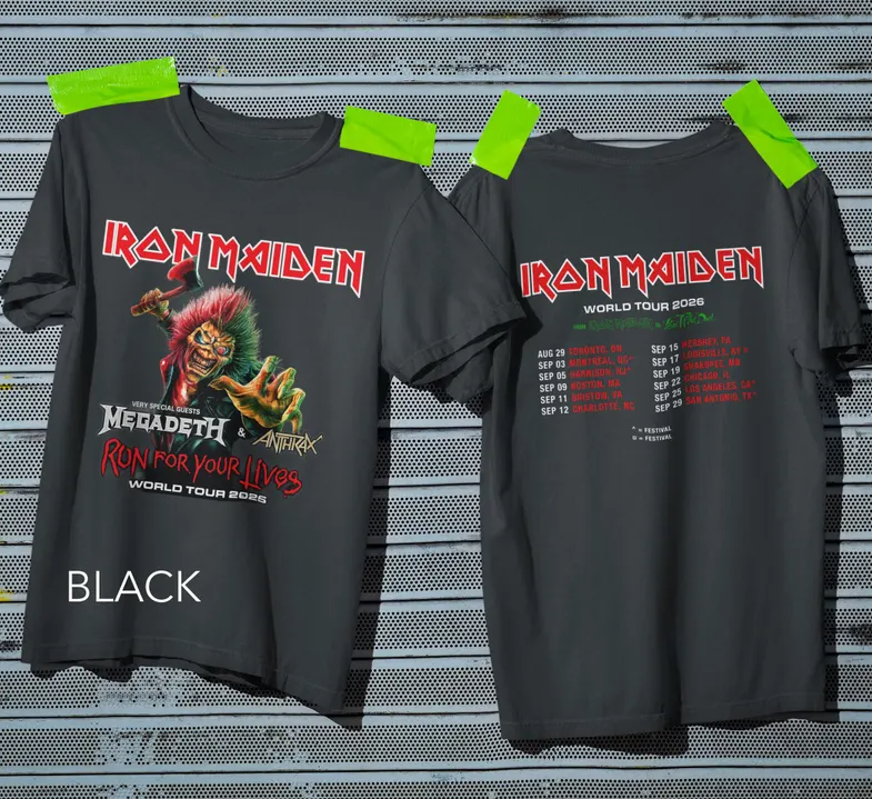 Unisex Iron Maiden Tour Shirt, Iron Maiden Band Tee, Heavy Metal Tour Shirt