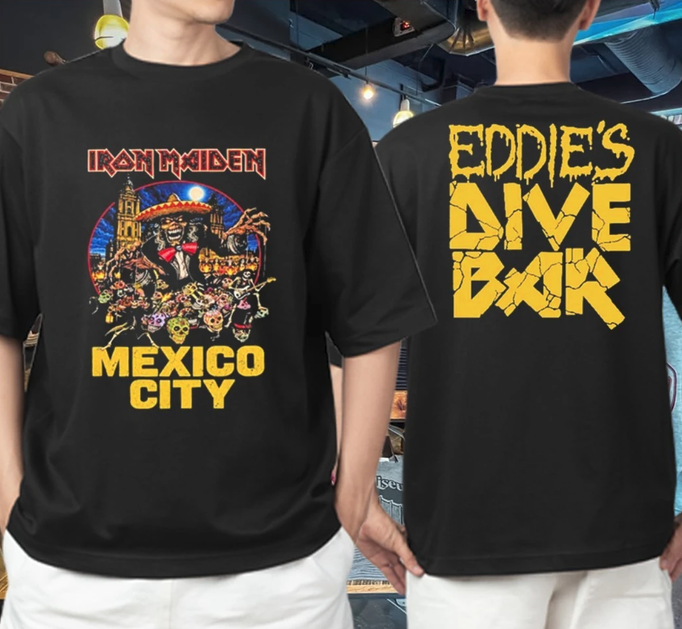 Iron Maiden Mexico City 2026 Eddie Dive Bar T-Shirts