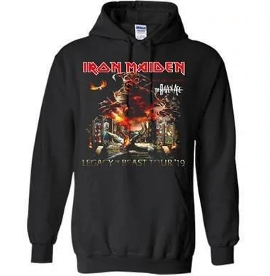 Iron Maiden Hoodie  Legacy Of The Beast Tour Hoodie - Two Sided Print
