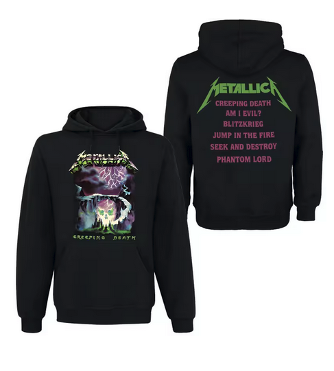 (2 sided)metallica hoodie Band Rock  Creeping Death Hoodie