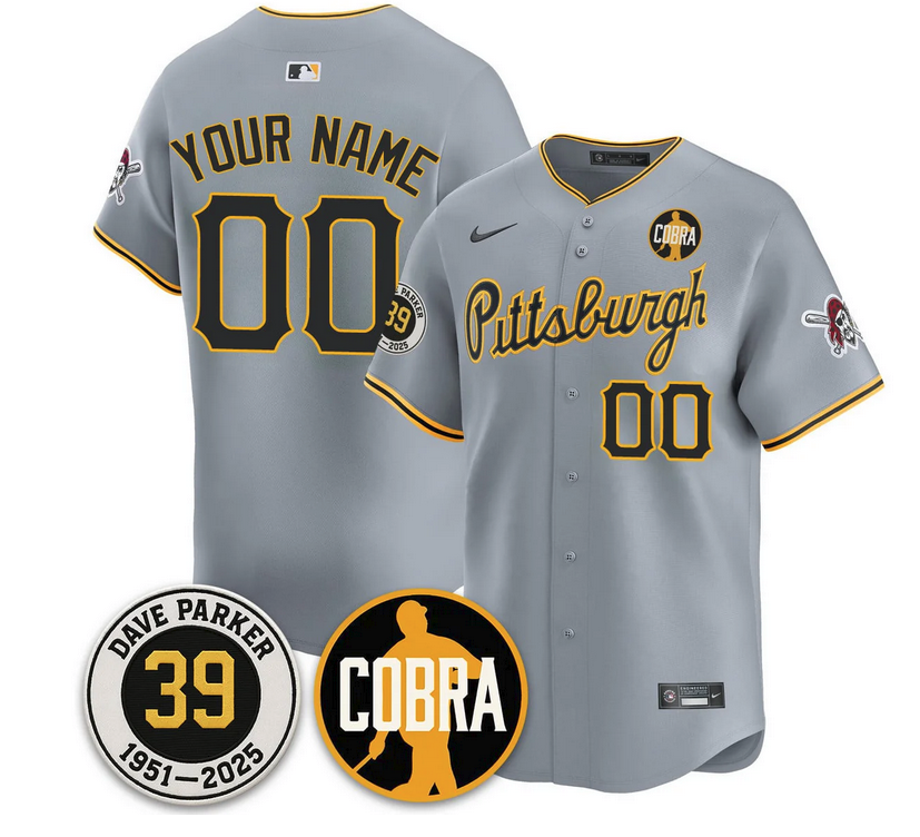 Custom Pittsburgh Pirates Memories Dave Parker Jersey- COBRA Patch - All Stitched