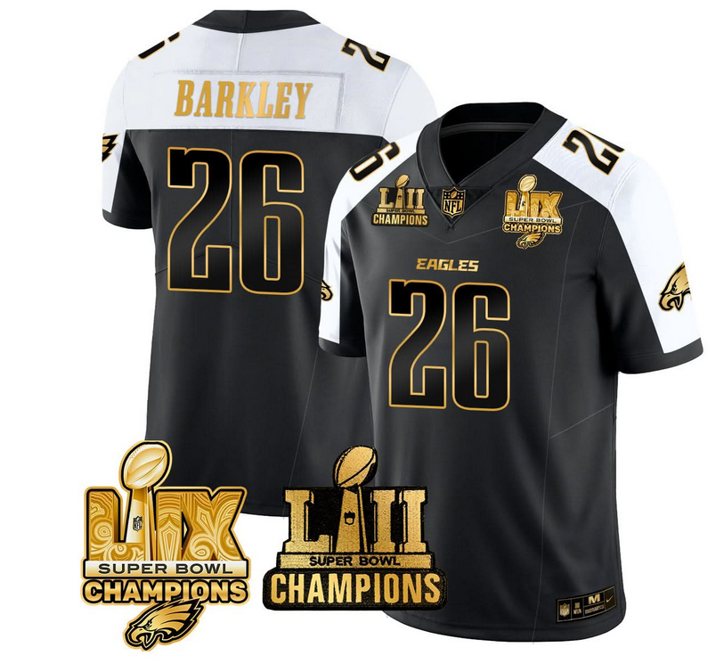 Philadelphia Eagles LII-LIX Super Bowl Champions Gold Jersey