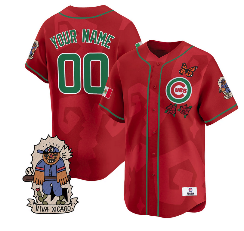 2025 Chicago Cubs Mexican Heritage Vapor Premier Limited Custom Jersey - Stitched