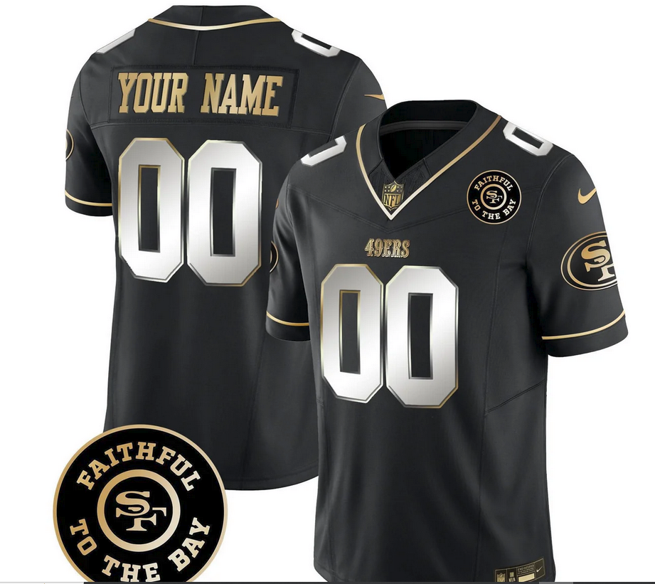 49ers Faithful To The Bay Patch Vapor Limited Custom Jersey V6
