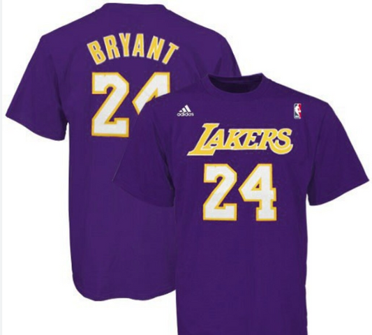 Los Angeles Lakers #24 Kobe Bryant Youth Purple Player Tshirt