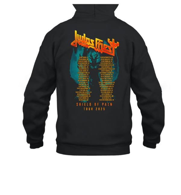 Judas Priest Hoodie (2 sided )– Winged Demon Tour 2025 Hoodie  Heavy Metal Concert Pullover  Rock Band Tour Merch