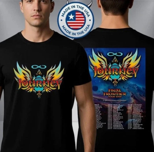 Journey Final Frontier Tour 2026 Double Sided T-Shirt Rock Band Unisex Tee