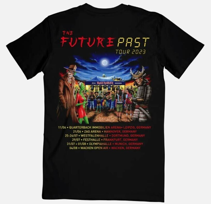 (2 sides)Iron Maiden The Future Past 2023 Tour T-Shirt – Germany Concert Tee