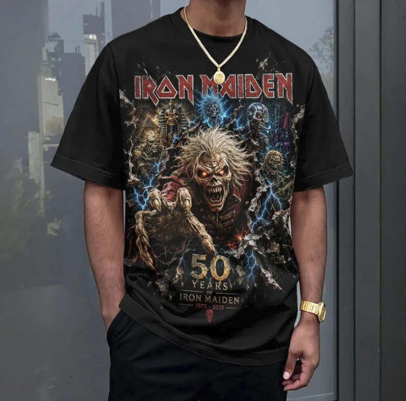 Iron Maiden Tour 2026 Live Performance 3D All Over Print Shirt, Rock Fan Tee