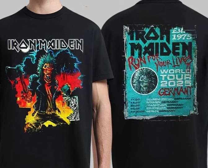 Germany 2025 Event Tee – Iron Maiden Run For Your Lives World Tou shirt