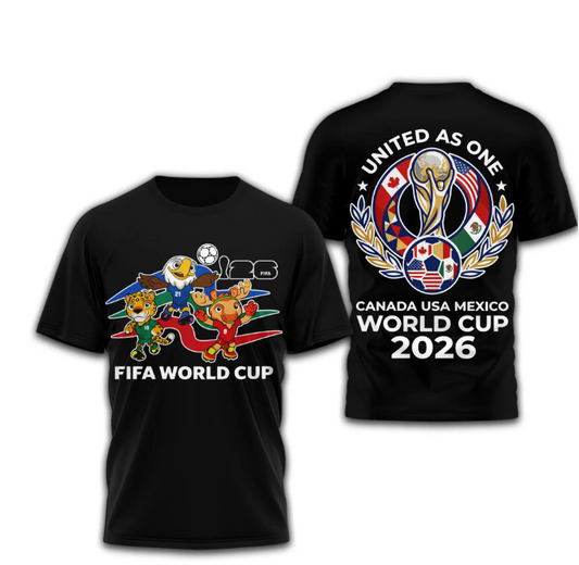 World Cup  Premium 3D T-shirt United As One