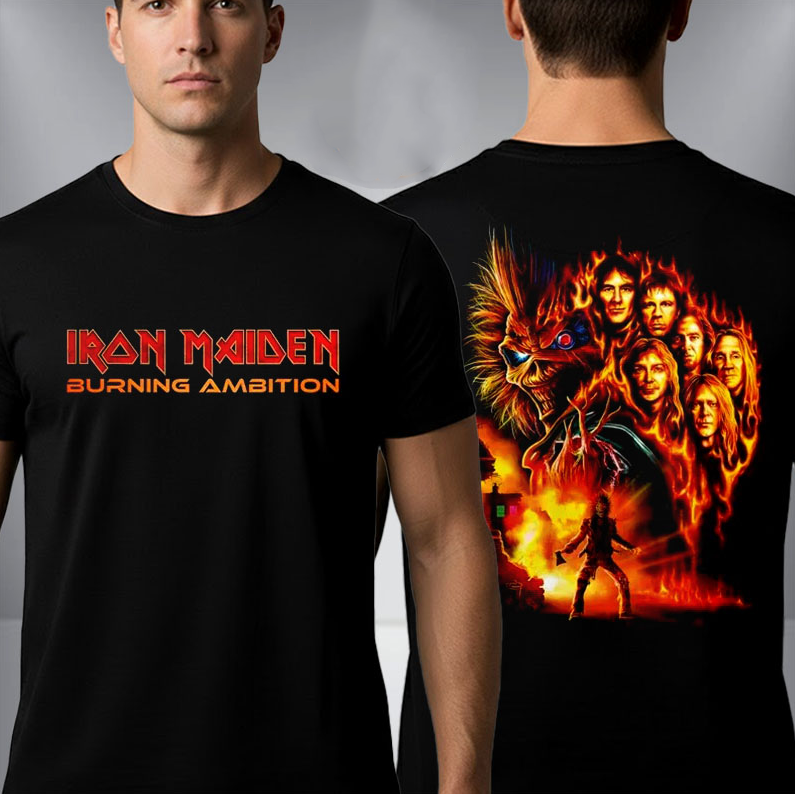 Iron Maiden Burning Ambition Movie 2026 Exclusive Merchandise Unisex T-Shirt Two Sided