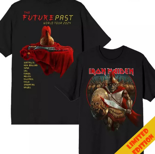 Iron Maiden 2024 Future Past World Tour Shirt – Double-Sided Print Tee