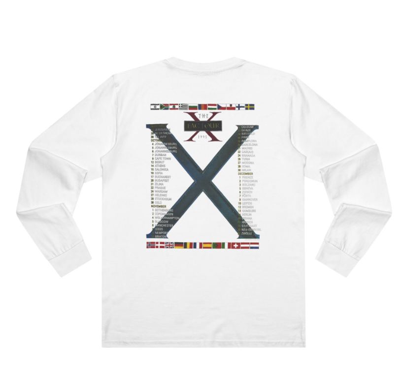 (2 sides)Iron Maiden 1995 The Factour World Tour 90s Vintage Band Long Sleeve Double Sided