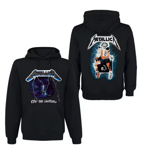 (2 sided)metallica hoodie Band Rock Ride the Lightning Hoodie
