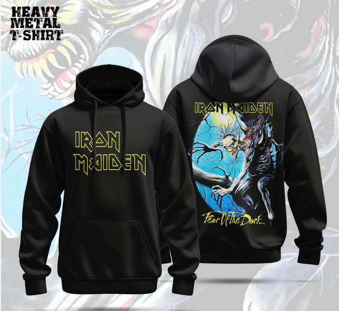 Iron Maiden Hoodie  Fear of the Dark Graphic Hoodie – Limited Edition