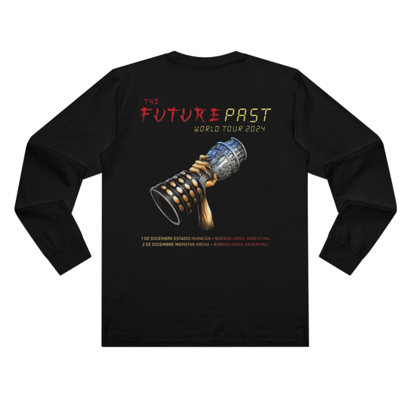 (2 sides)Iron Maiden Argentina 2024 Tour T-Shirt – Future Past World Tour December Concer Long Sleeve Double Sided