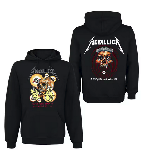 (2 sided)metallica hoodie Band Rock In Vertigo You Will Be Hoodie