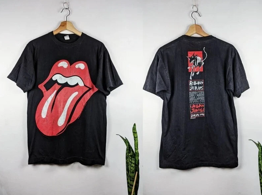 Vintage The Rolling Stones 1989 Merch Urban Jungle T-shirt Double Side