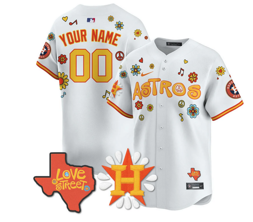 Houston Astros "Love Street" Limited Custom Jersey - All Stitched