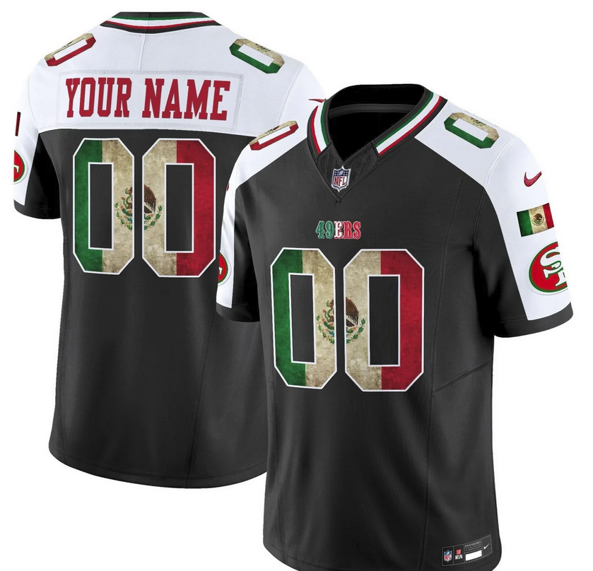 49ers Mexico Vapor Limited Custom Jersey V4 - All Stitched