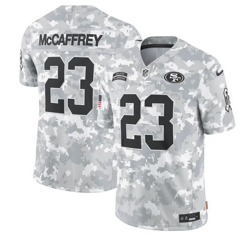 San Francisco 49ers Arctic Camo Salute to Service Custom Jersey 2024