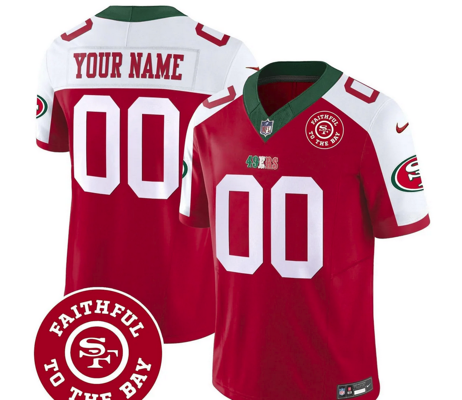 49ers Mexico Faithful To The Bay Patch Vapor Custom Jersey - All Stitched