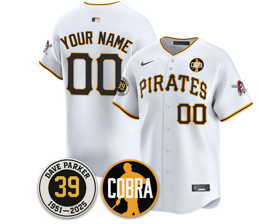 Custom Pittsburgh Pirates Memories Dave Parker Jersey- COBRA Patch - All Stitched