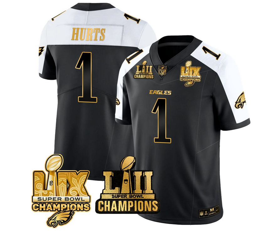 Philadelphia Eagles LII-LIX Super Bowl Champions Gold Jersey